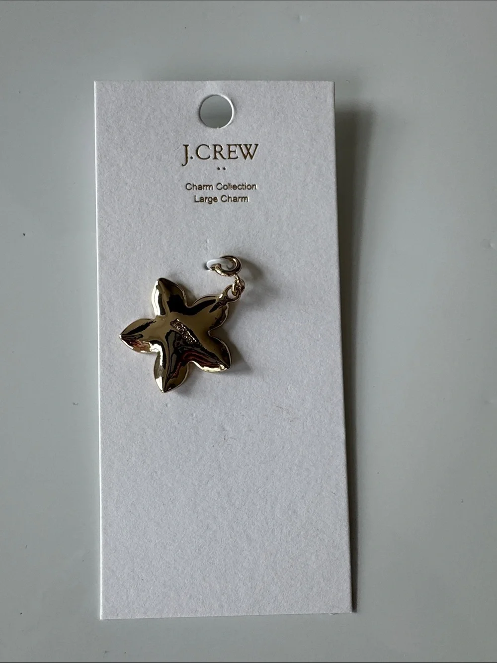 J. Crew Gold Five-Petal Floral Charm